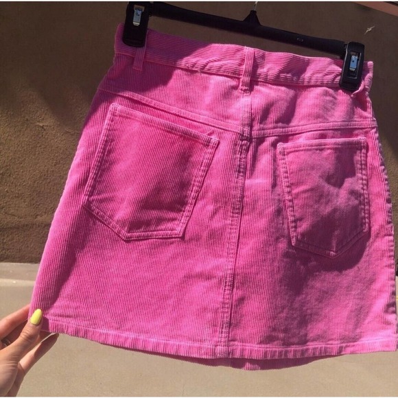 BUBBLEGUM Pink Corduroy Mini Skirt John Galt x PacSun x Brandy Melville One Size - Picture 4 of 6
